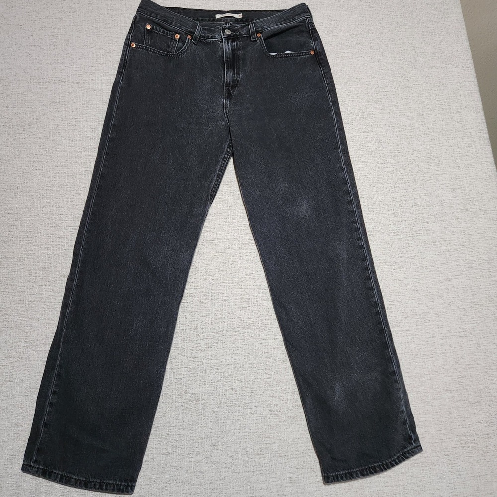 Levi's 501 Original Fit Jeans Women W30 Black Straight Leg Denim A0964-0005